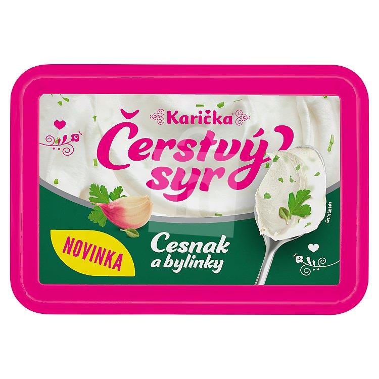 Syr čerstvý cesnak a bylinky 180g Karička