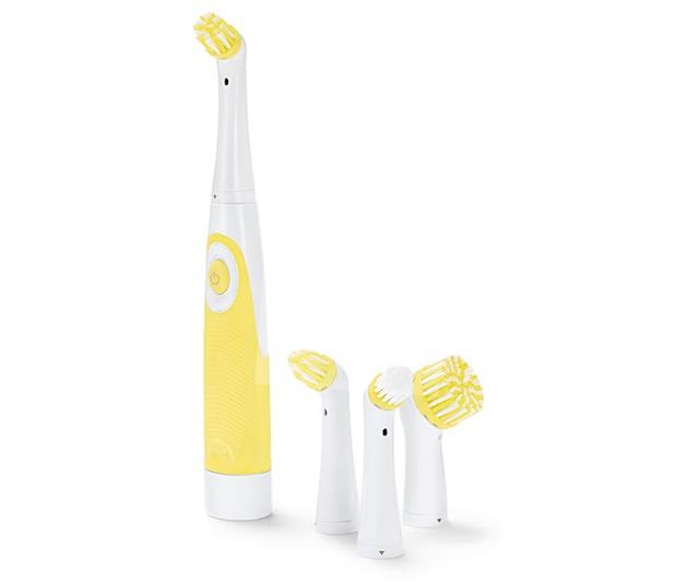 Čistiaca elektrická kefka žlto-biela Tchibo