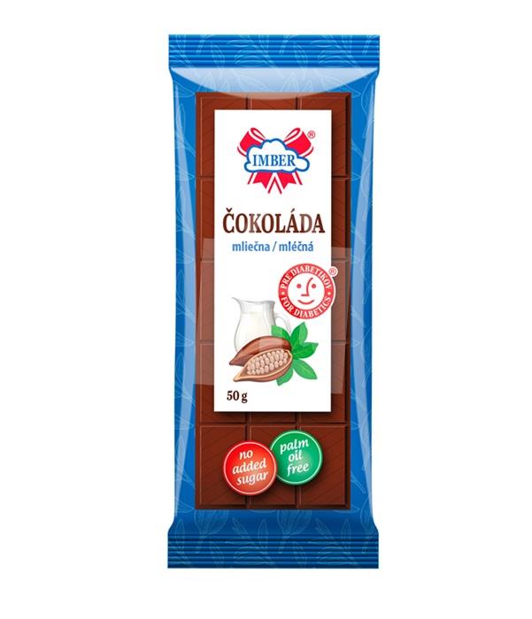 Čokoláda Sugar Free mliečna 50g Imber