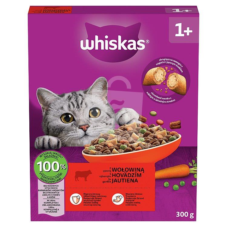 Granule pre mačky s hovädzím mäsom 1+ 300g Whiskas