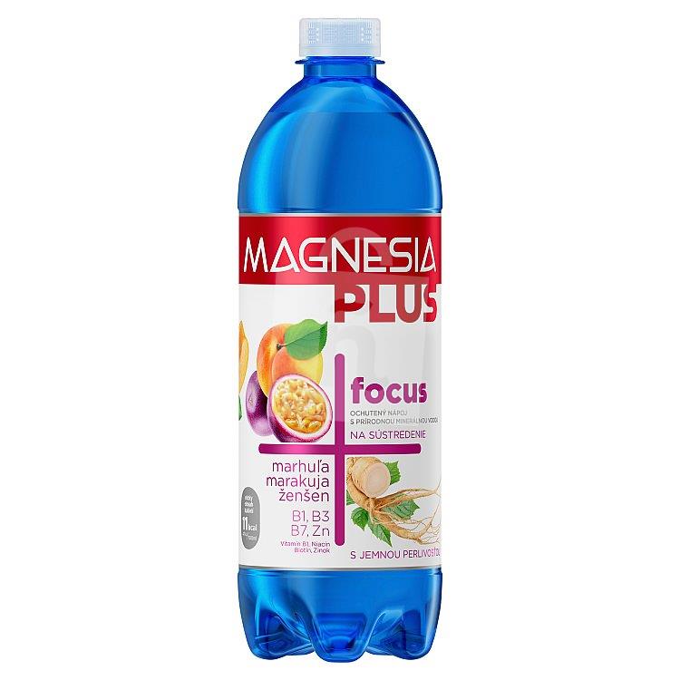 Minerálna voda jemne perlivá Plus Focus marhuľa, marakuja, ženšen 0,7l Magnesia